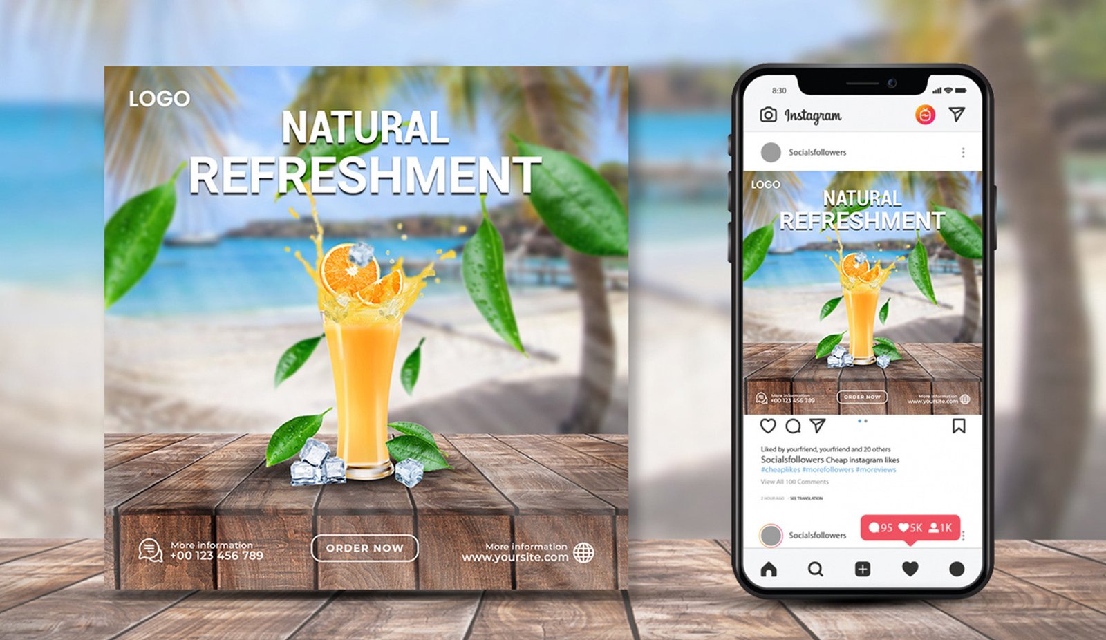 social media posts, social media ads, social media banner design